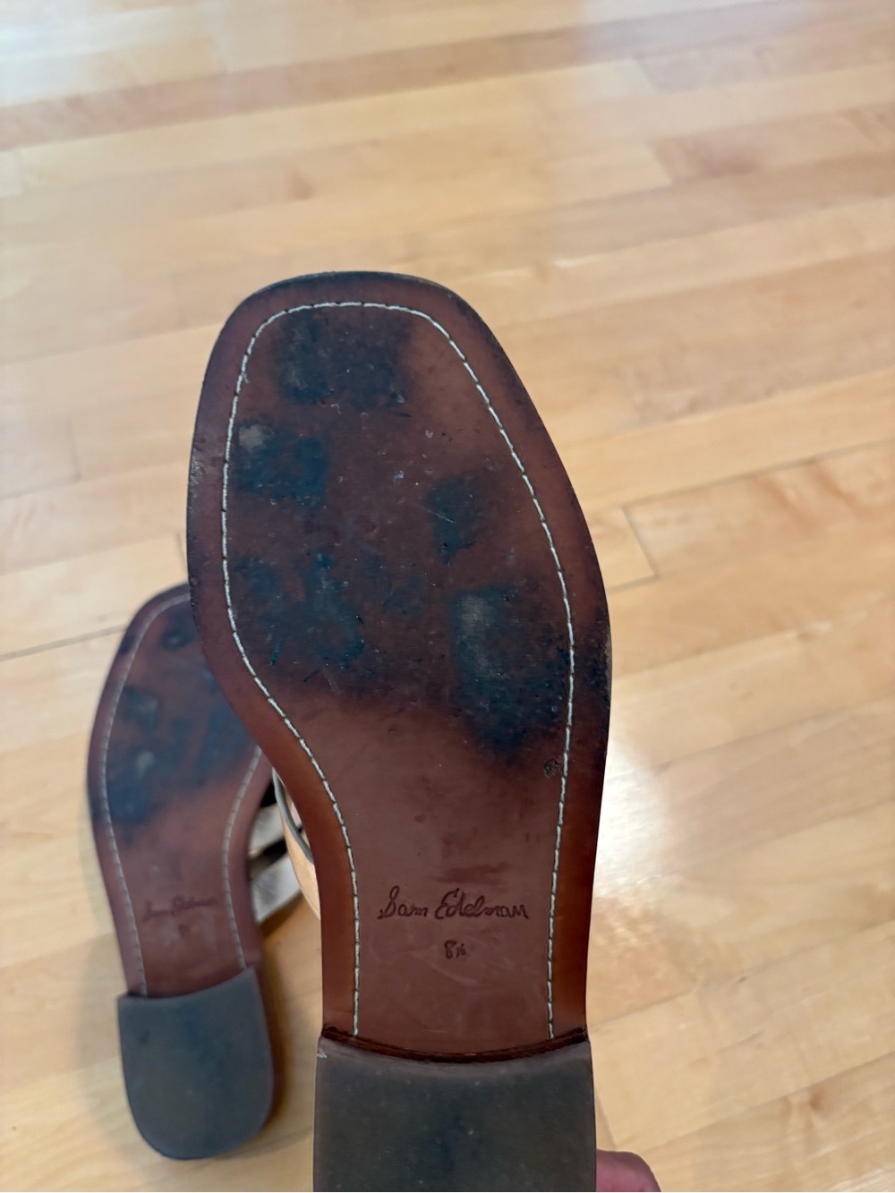 Sam Edelman Dina Gold Woven Slide Mules, Size 8.5M - Picture 6 of 8